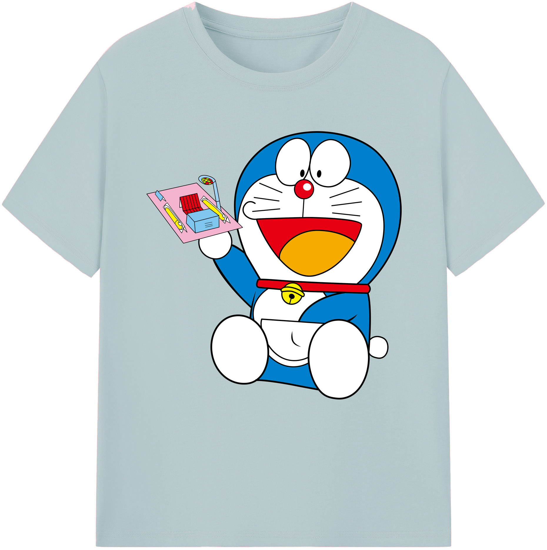 （画像用） ドラえもん Doraemon 綿100％半袖Tシャツ（フロントプリント）